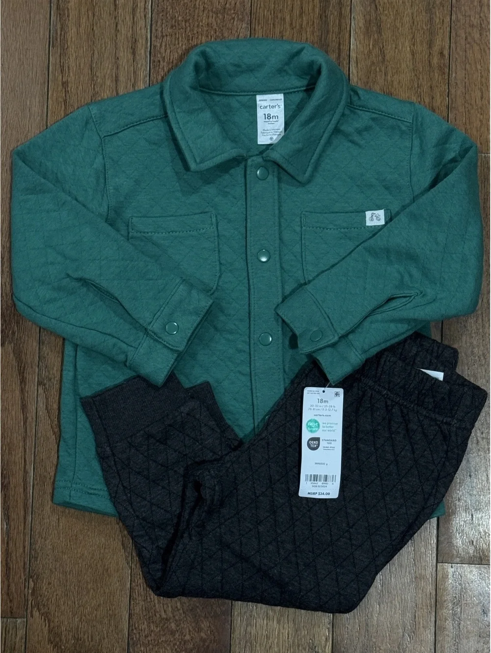 Carter's 2-Piece Quilted Shirt Jacket and Pants Set for Baby 18 Months